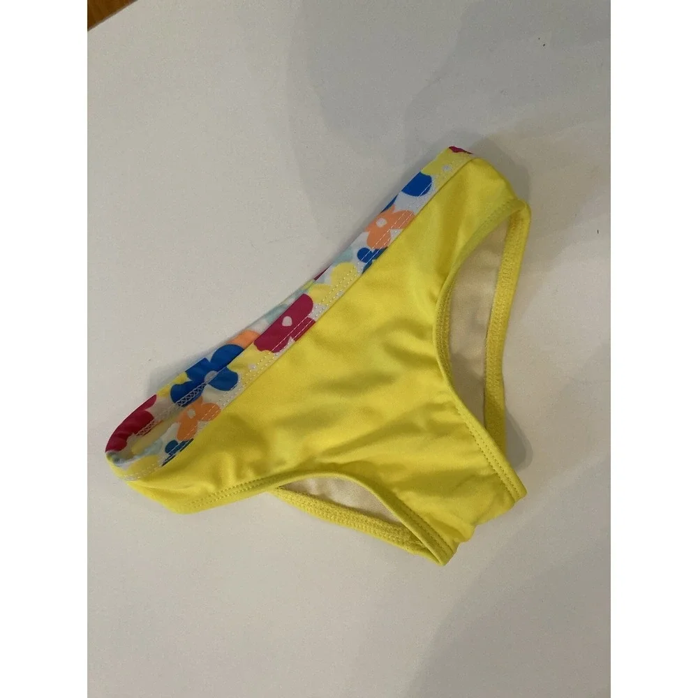 Wonder nation infant girls swimwear‎ 3 Piece  Yellow Floral Sz 12m beach coastal